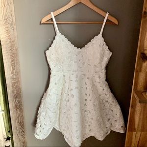 White floral lace boutique summer dress
